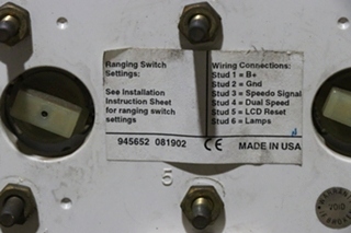 USED 945652 MONACO SPEEDOMETER DASH GAUGE RV PARTS FOR SALE
