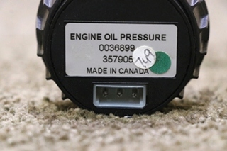 USED 0036899 BLUE BIRD ENGINE OIL DASH GAUGE RV PARTS FOR SALE