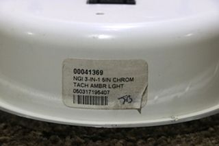 USED MOTORHOME SPARTAIN 3 IN 1 TACH / OIL / TEMP 00041369 DASH GAUGE FOR SALE