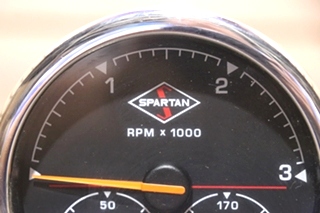 USED MOTORHOME SPARTAIN 3 IN 1 TACH / OIL / TEMP 00041369 DASH GAUGE FOR SALE