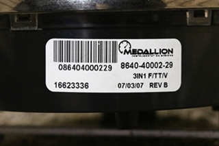 USED 3 IN 1 FUEL / TRANS / VOLT 8640-40002-29 DASH GAUGE MOTORHOME PARTS FOR SALE