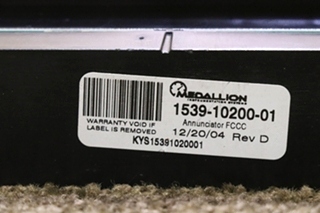 USED RV/MOTORHOME MEDALLION DASH ANNUNCIATOR 1539-10200-01 FOR SALE
