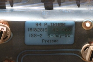 USED DASH CLUSTER 16182816 MOTORHOME PARTS FOR SALE