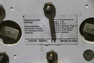 USED MOTORHOME SPEEDOMETER 945359 DASH GAUGE FOR SALE