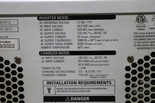 USED FSW3012 XANTREX FREEDOM SW INVERTER CHARGER RV PARTS FOR SALE