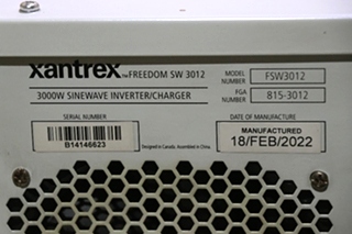 USED FSW3012 XANTREX FREEDOM SW INVERTER CHARGER RV PARTS FOR SALE