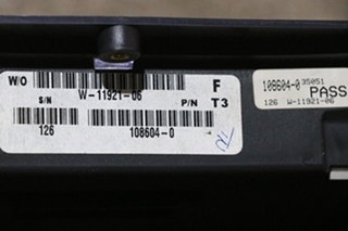 USED 108604-0 WORKHORSE CHASSIS DASH CLUSTER RV PARTS FOR SALE