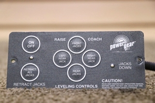 USED RV/MOTORHOME POWER GEAR LEVELING CONTROLS TOUCH PAD 500456 WITH PIGTAIL FOR SALE
