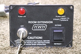 USED HWH ROOM EXTENSION KEY & SWITCH PANEL MOTORHOME PARTS FOR SALE
