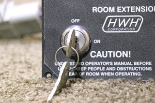USED HWH ROOM EXTENSION KEY & SWITCH PANEL MOTORHOME PARTS FOR SALE