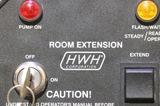 USED HWH ROOM EXTENSION KEY & SWITCH PANEL MOTORHOME PARTS FOR SALE