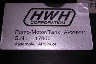 USED RV/MOTORHOME HWH HYDRAULIC PUMP AP29281 FOR SALE
