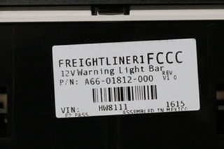USED RV A66-01812-000 FREIGHTLINER WARNING LIGHT BAR FOR SALE