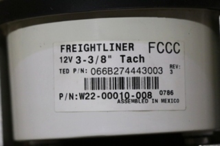 USED FREIGHTLINER TACHOMETER DASH GAUGE W22-00010-008 RV/MOTORHOME PARTS FOR SALE