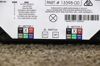 USED LIPPERT DUAL MOTOR SYNCHRONOUS VELOCITY SLIDE CONTROLLER 13398-D0 RV/MOTORHOME PARTS FOR SALE