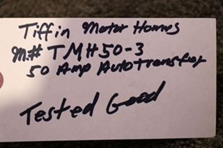 USED TIFFIN MOTORHOMES TMH50-3 AUTOMATIC TRANSFER SWITCH MOTORHOME PARTS FOR SALE