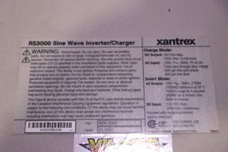 USED RV/MOTORHOME XANTREX SINE WAVE INVERTER/CHARGER RS3000 FOR SALE