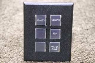 USED RV 00-00873-006 INTELLITEC 6 BUTTON SWITCH PANEL FOR SALE