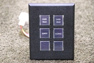 USED MOTORHOME INTELLITEC 00-00873-006 6 BUTTON SWITCH PANEL FOR SALE