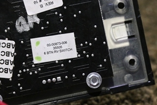USED RV/MOTORHOME INTELLITEC 6 BUTTON SWITCH PANEL 00-00873-006 FOR SALE
