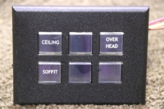 USED INTELLITEC 6 BUTTON SWITCH PANEL 00-00873-006 RV/MOTORHOME PARTS FOR SALE