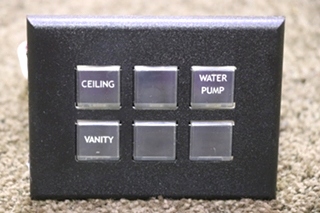 USED RV 00-00873-006 INTELLITEC 6 BUTTON SWITCH PANEL FOR SALE