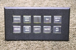 USED MOTORHOME INTELLITEC 00-00869-010 10 BUTTON SWITCH PANEL FOR SALE