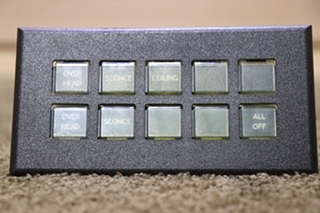 USED RV/MOTORHOME INTELLITEC 10 BUTTON SWITCH PANEL 00-00869-010 FOR SALE
