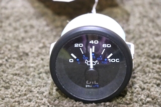 USED RV/MOTORHOME OIL PRESS DASH GAUGE 63672 FOR SALE