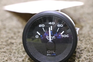 USED RV/MOTORHOME OIL PRESS DASH GAUGE 63672 FOR SALE