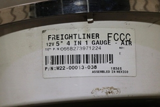 USED MOTORHOME 4 IN 1 W22-00013-038 OIL / TEMP / FRONT / REAR DASH GAUGE FOR SALE