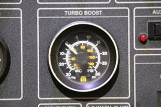 USED BLUE BIRD WANDERLODGE DASH GAUGE & SWITCH CLUSTER RV PARTS FOR SALE