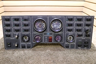 USED BLUE BIRD WANDERLODGE DASH GAUGE & SWITCH CLUSTER RV PARTS FOR SALE