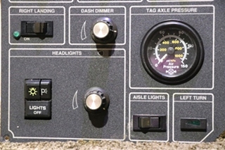 USED BLUE BIRD WANDERLODGE DASH GAUGE & SWITCH CLUSTER RV PARTS FOR SALE