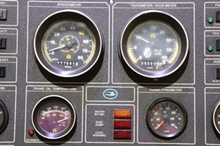 USED BLUE BIRD WANDERLODGE DASH GAUGE & SWITCH CLUSTER RV PARTS FOR SALE