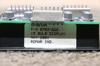 USED SPARTAN 0783-GG2 DISPLAY PANEL MOTORHOME PARTS FOR SALE