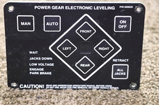 USED 500629 POWER GEAR ELECTRONIC LEVELING TOUCH PAD RV PARTS FOR SALE