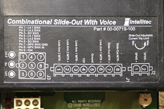 USED INTELLITEC 00-00719-100 COMBINATIONAL SLIDE OUT WITH VOICE MOTORHOME PARTS FOR SALE