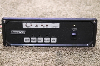 USED MOTORHOME BLACK NEWMAR CORP TANK MONITOR PANEL FOR SALE