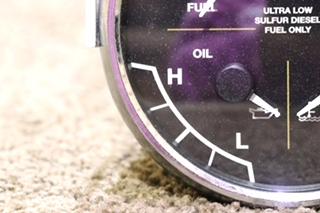 USED 8653-50005-19 MEDALLION 4 IN 1 FUEL / TRANS / OIL / ENGINE DASH GAUGE RV PARTS FOR SALE
