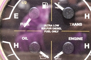 USED 8653-50005-19 MEDALLION 4 IN 1 FUEL / TRANS / OIL / ENGINE DASH GAUGE RV PARTS FOR SALE
