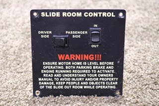 USED MOTORHOME SLIDE ROOM CONTROL DOUBLE SWITCH PANEL FOR SALE