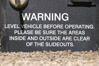 USED RV/MOTORHOME SLIDE ROOM KEY & SWITCH CONTROL PANEL FOR SALE