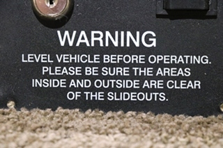 USED A3242BL SLIDE ROOM SWITCH PANEL RV PARTS FOR SALE