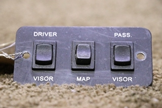 USED VISOR / MAP / VISOR 3 SWITCH PANEL A8992BL RV/MOTORHOME PARTS FOR SALE