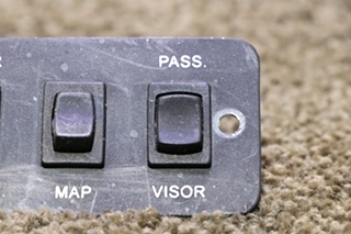 USED VISOR / MAP / VISOR 3 SWITCH PANEL A8992BL RV/MOTORHOME PARTS FOR SALE