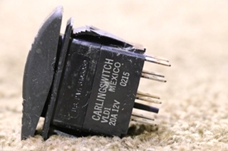 USED MOTORHOME BLACK ROCKER VLD1 DASH SWITCH FOR SALE