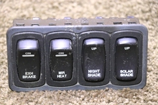 USED MOTORHOME EXH / MIRR / SHADE / SHADE 4 DASH SWITCH PANEL FOR SALE