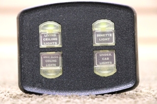 USED RV 00-00899-006 INTELLITEC 4 BUTTON SWITCH PANEL FOR SALE