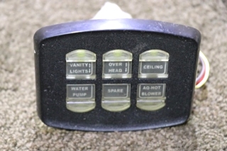 USED INTELLITEC 6 BUTTON SWITCH PANEL RV PARTS FOR SALE